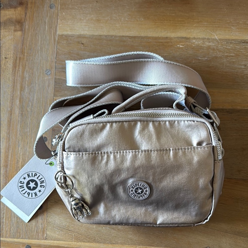KIPLING Jona Metallic Crossbody NWT